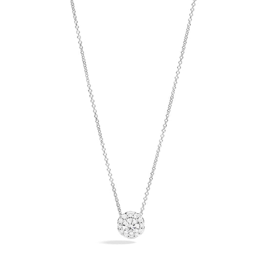 Collana punto luce Recarlo in oro bianco 18kt e diamanti 45 cm