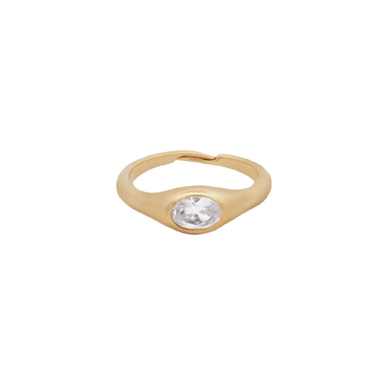 Anello chevalier Rue Des Mille Alma in lega RDM e zircone REGOLABILE