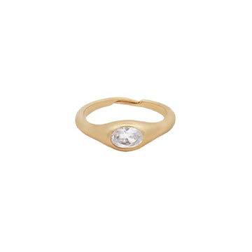 Anello chevalier Rue Des Mille Alma in lega RDM e zircone REGOLABILE