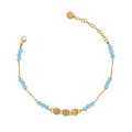 Bracciale Rue Des Mille argento zirconi turchesi e medaglie
