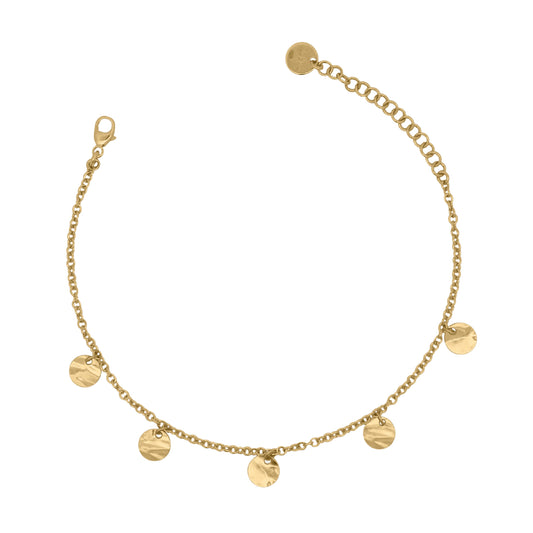 Bracciale Rue Des Mille in argento dorato con medagliette