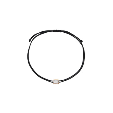 Bracciale Rue Des Mille Iris in cordino nero con zircone REGOLABILE