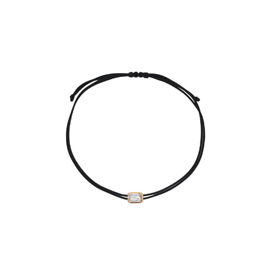 Bracciale Rue Des Mille Iris in cordino nero con zircone REGOLABILE