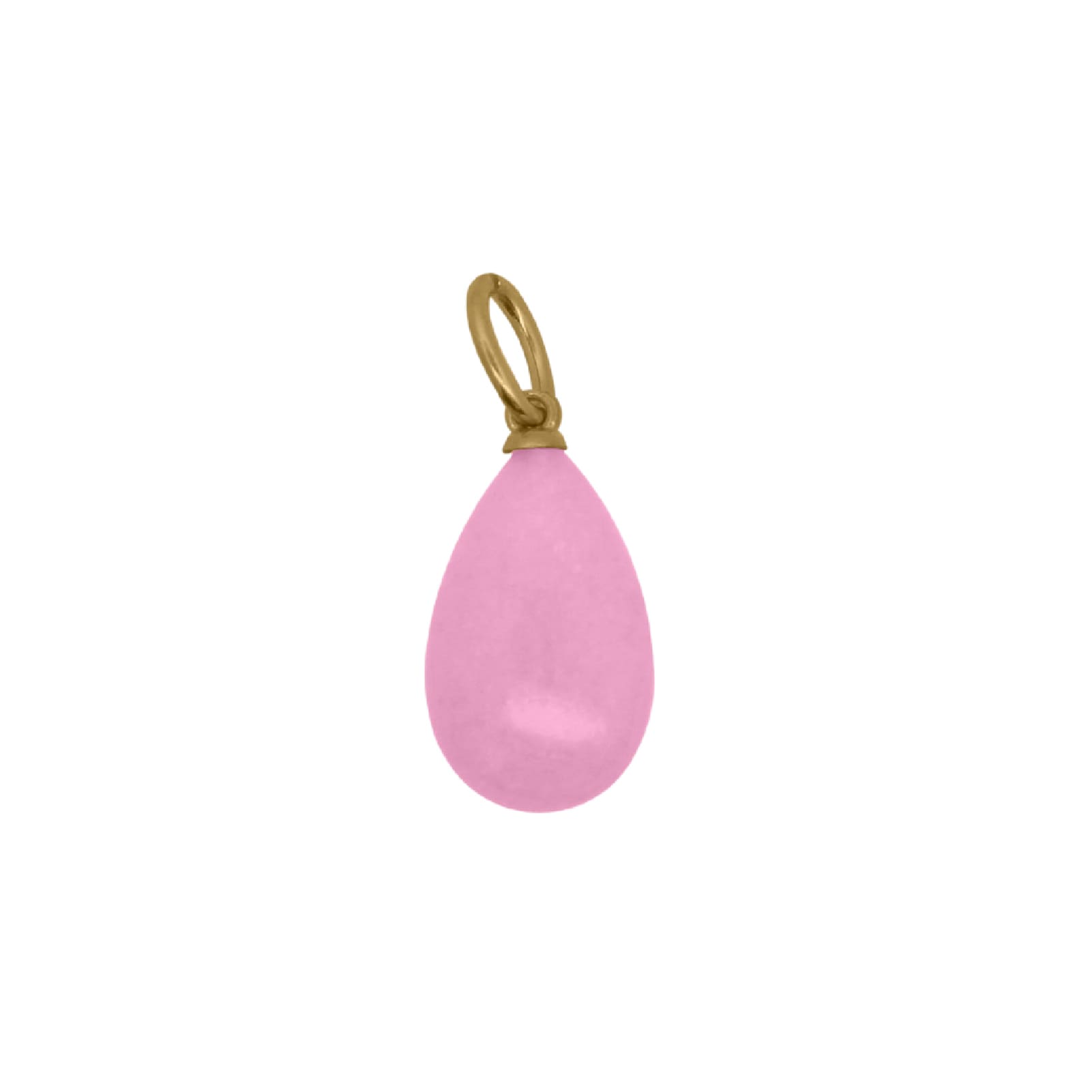 Charm Bar Rue Des Mille in argento dorato con giada rosa MISURA UNICA