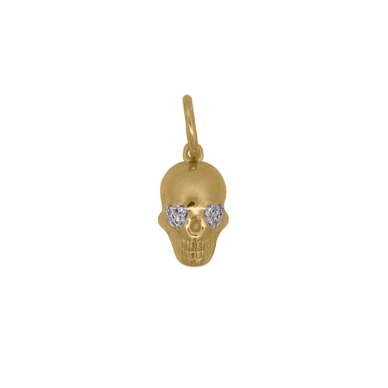 Charm Bar Rue Des Mille in argento dorato Teschio Skully MISURA UNICA