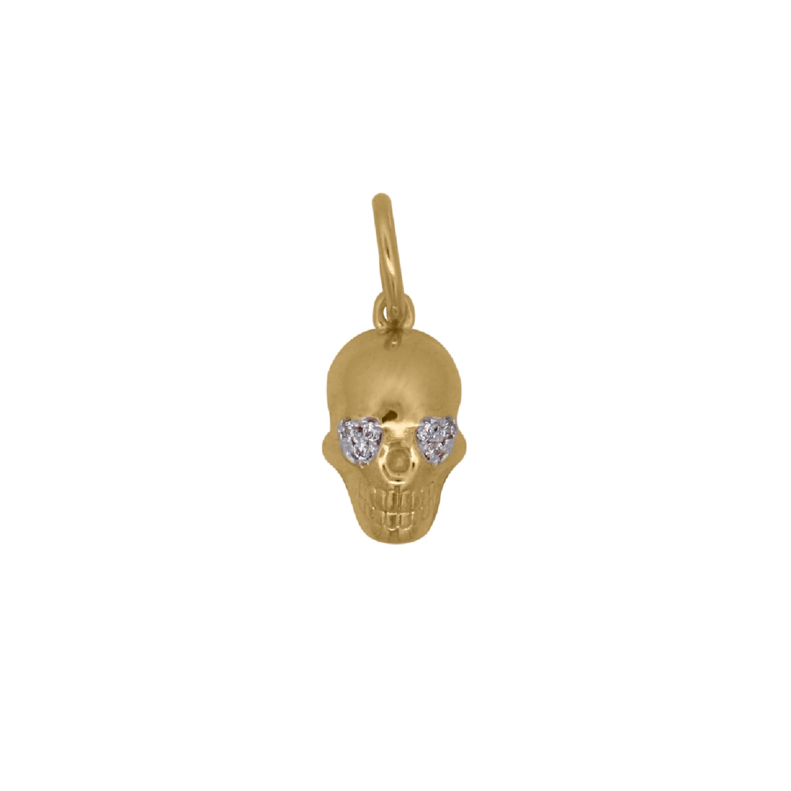 Charm Bar Rue Des Mille in argento dorato Teschio Skully MISURA UNICA