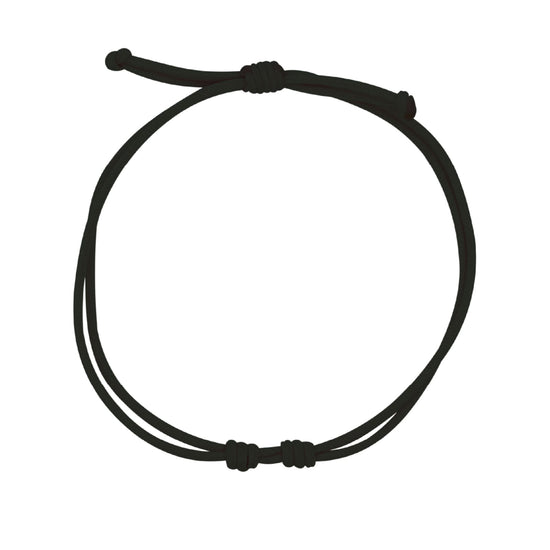 Bracciale da donna in tessuto di colore nero Rue Des Mille regolabili