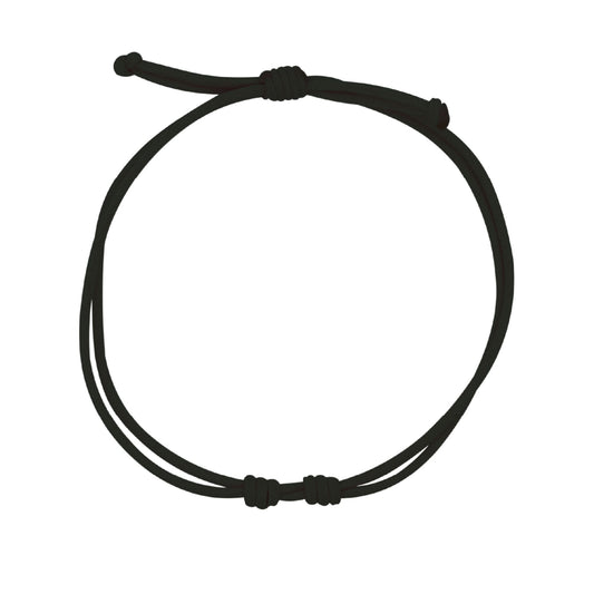 Bracciale da donna in tessuto di colore nero Rue Des Mille regolabili
