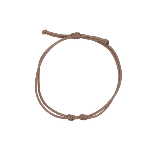Bracciale cordino Rue des Mille Charm Bar di colore marrone REGOLABILE