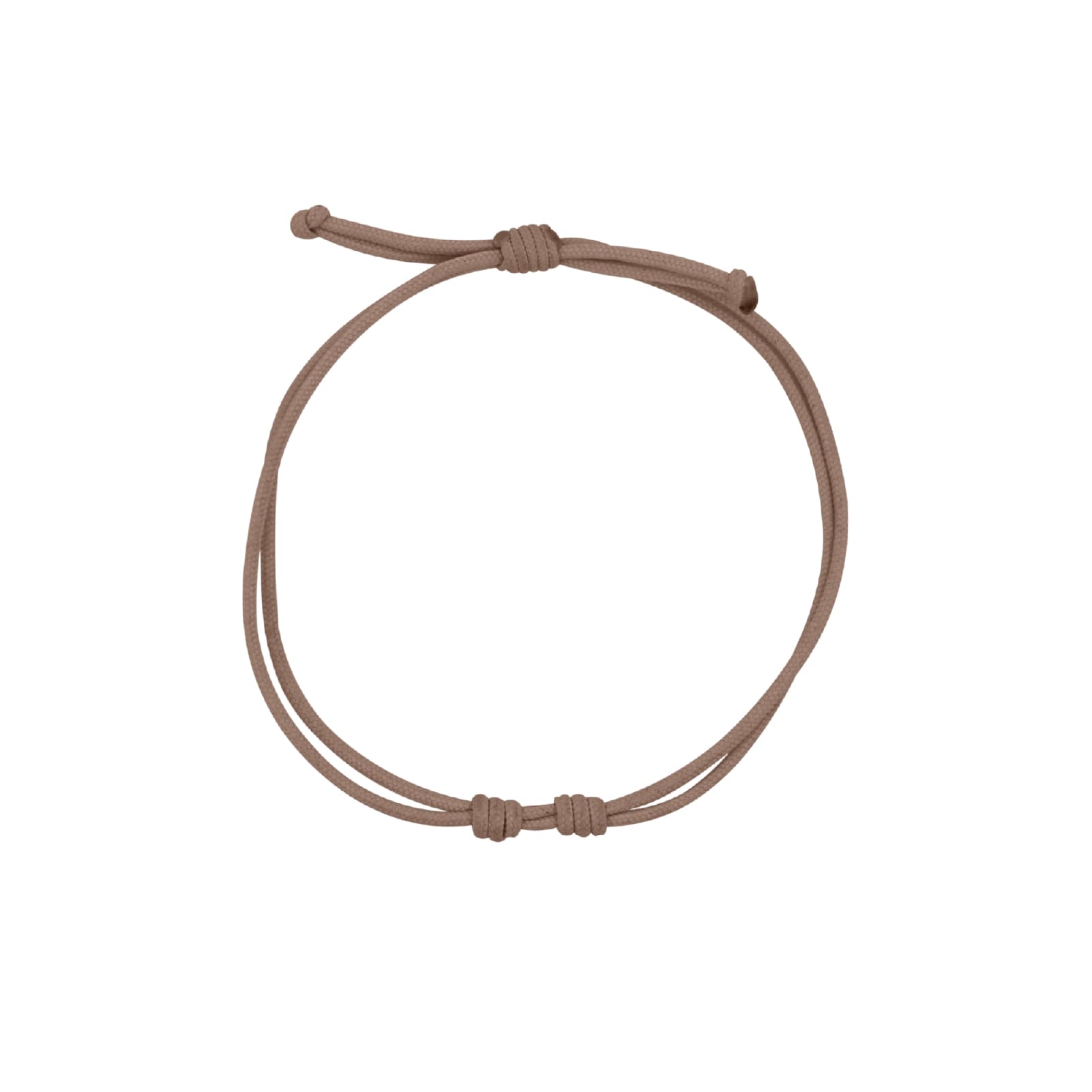 Bracciale cordino Rue des Mille Charm Bar di colore marrone REGOLABILE