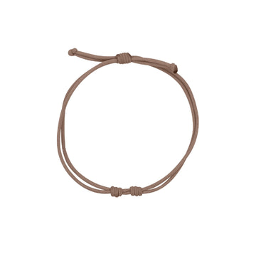 Bracciale cordino Rue des Mille Charm Bar di colore marrone REGOLABILE