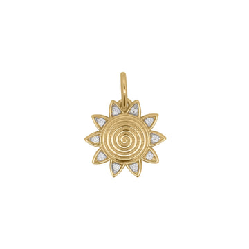 Charm Bar Rue Des Mille argento dorato a sole con zirconi MISURA UNICA