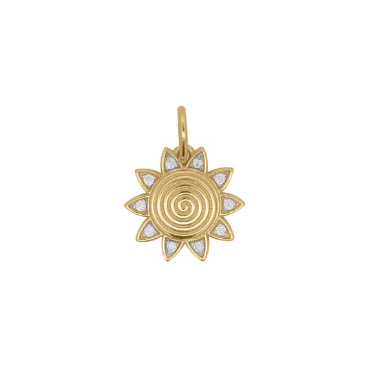 Charm Bar Rue Des Mille argento dorato a sole con zirconi MISURA UNICA