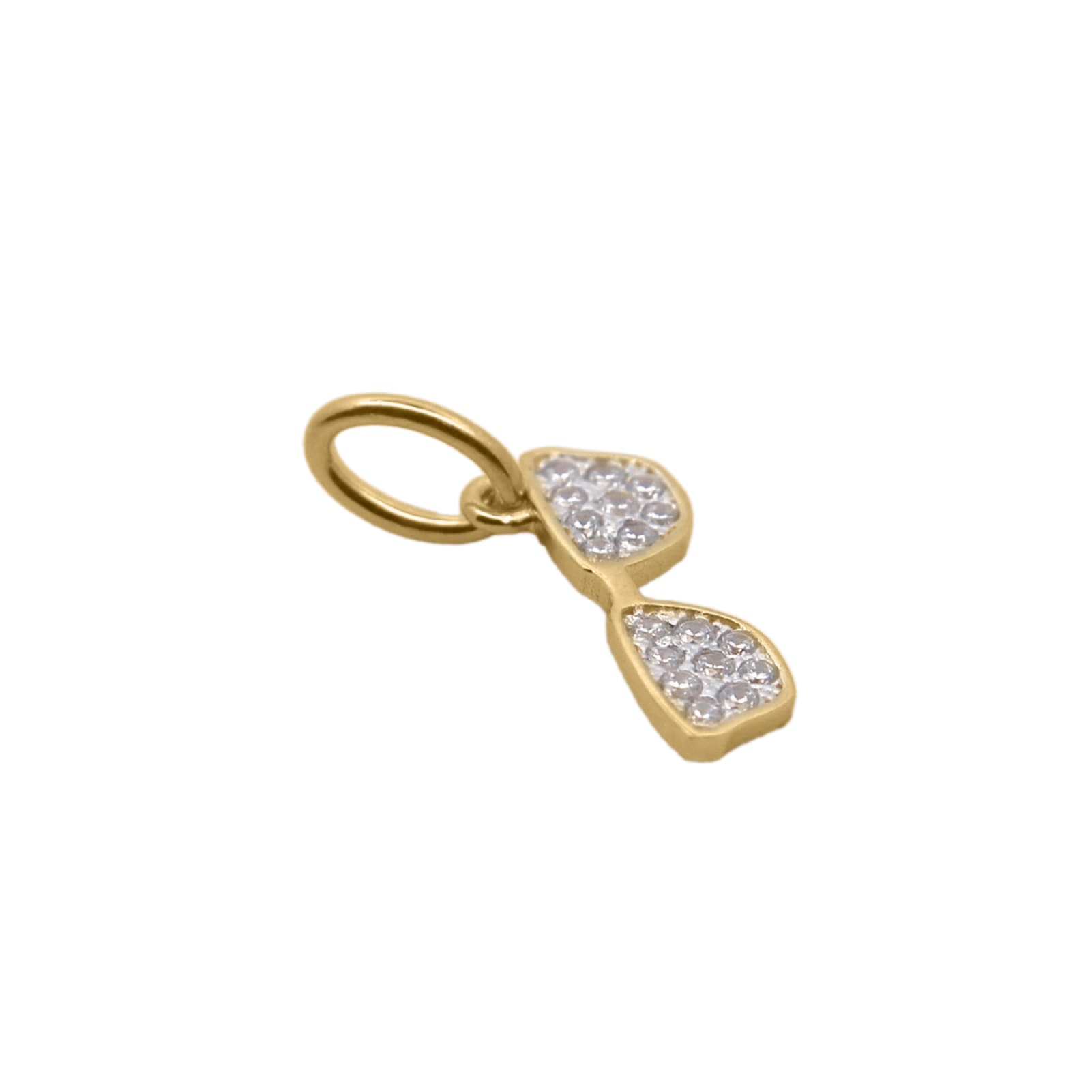 Charm Bar Rue Des Mille argento dorato occhiali con zirconi MISURA UNICA