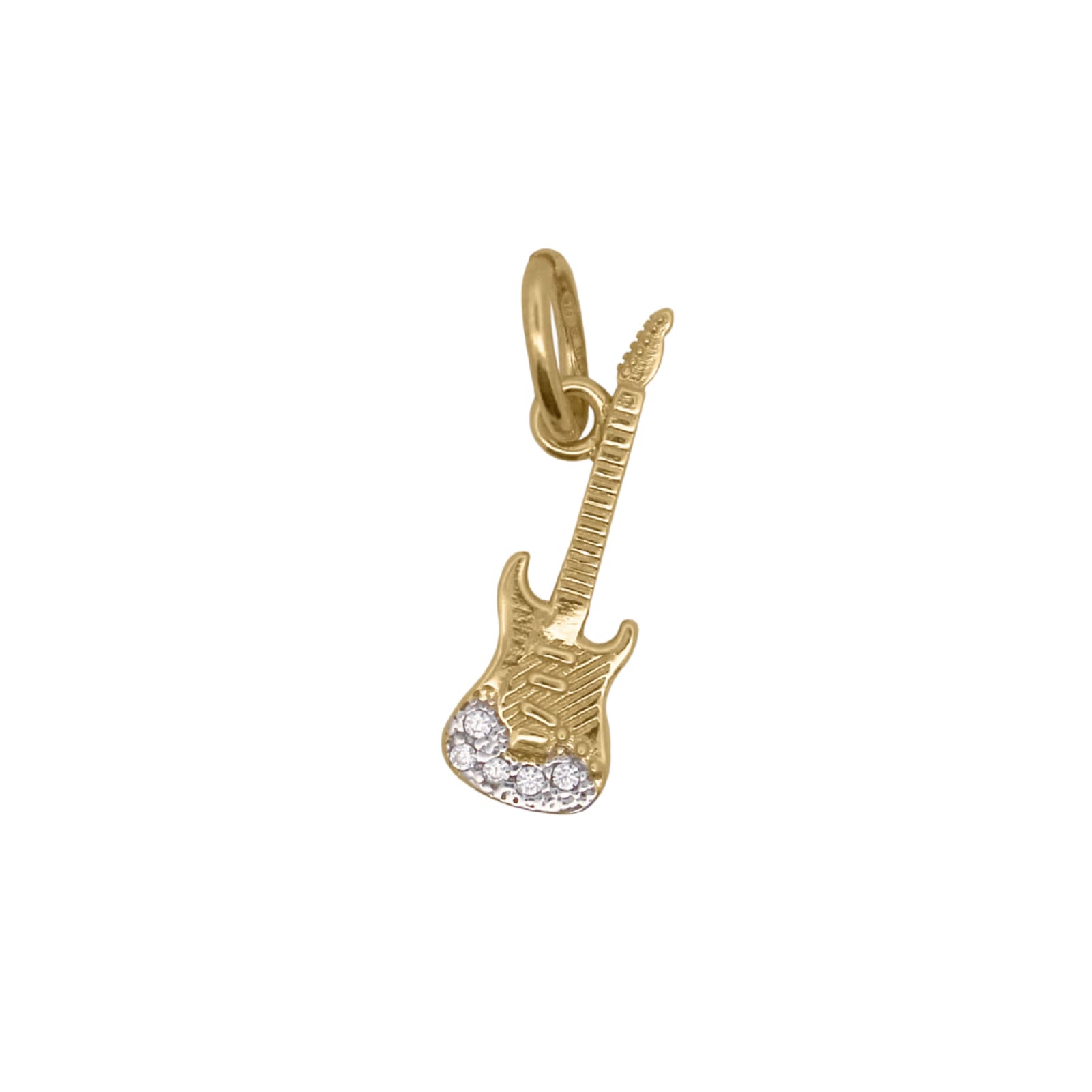 Charm Bar Rue Des Mille argento dorato a forma di chitarra MISURA UNICA