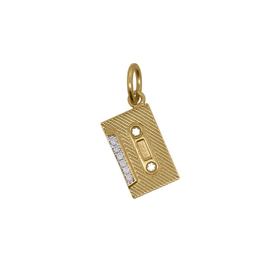 Charm Bar Rue Des Mille in argento dorato cassetta musicale MISURA UNICA