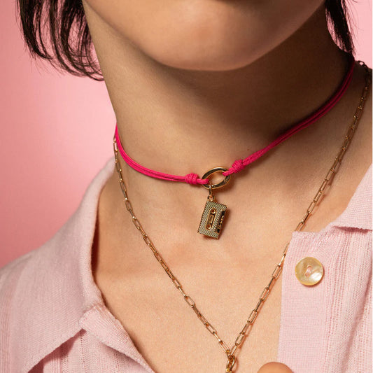 Charm Bar Rue Des Mille in argento dorato cassetta musicale MISURA UNICA