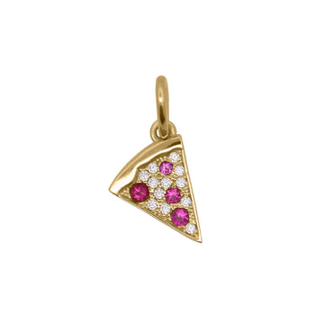 Charm Bar Rue Des Mille argento dorato a pizza con zirconi MISURA UNICA