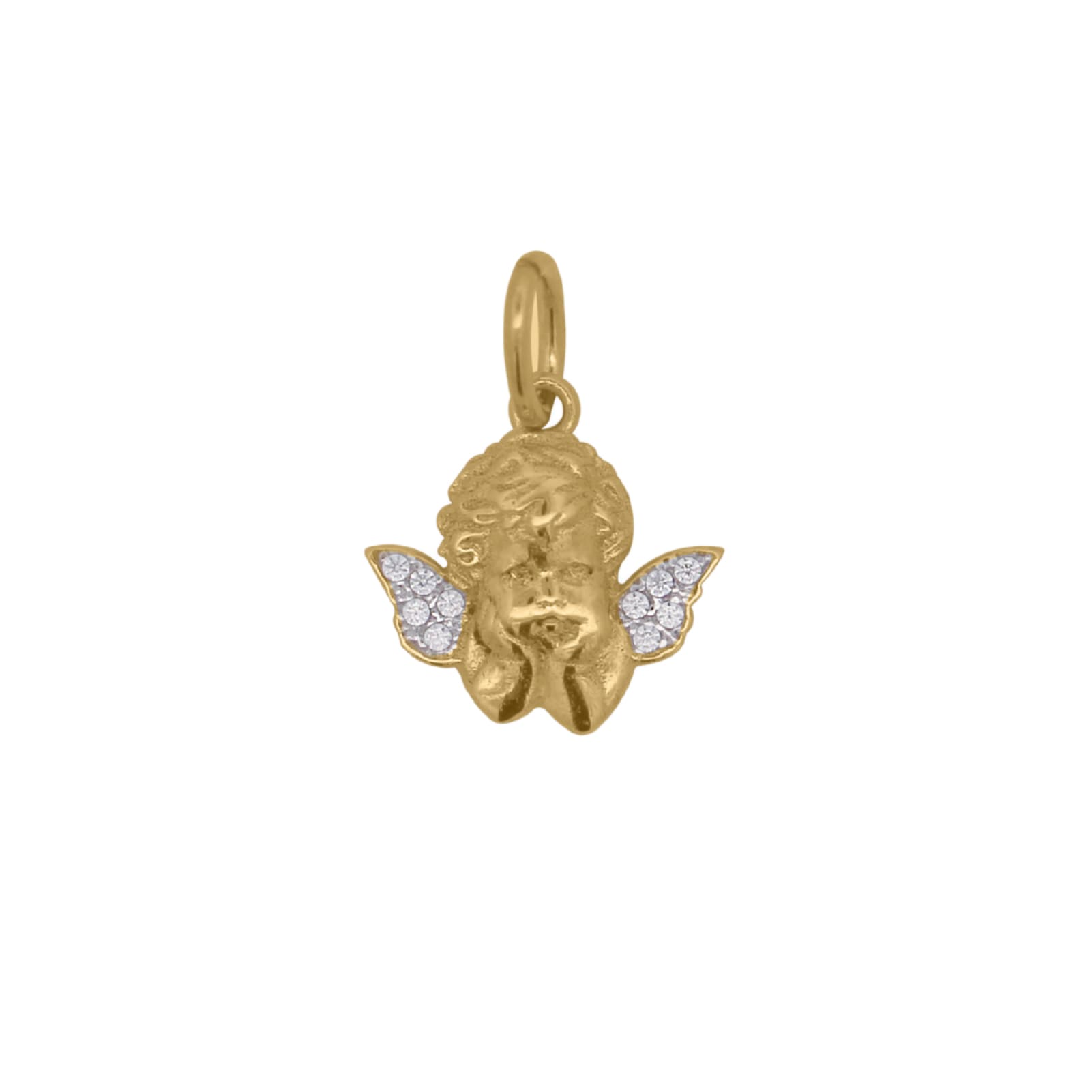 Charm Bar Rue Des Mille argento dorato ad angelo con zirconi MISURA UNICA