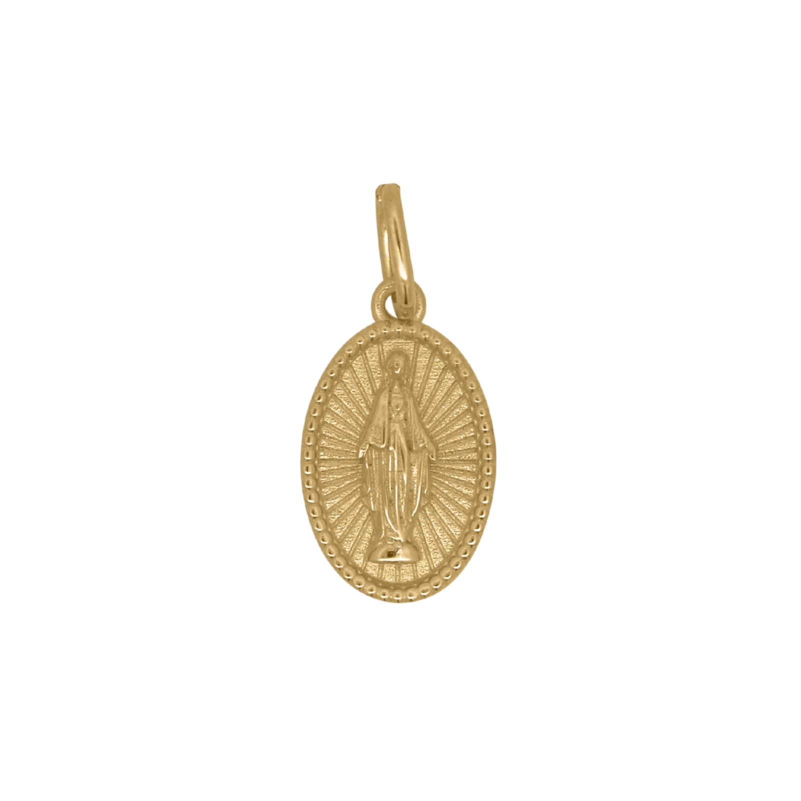 Charm Bar Rue Des Mille argento dorato ovale con Madonna MISURA UNICA