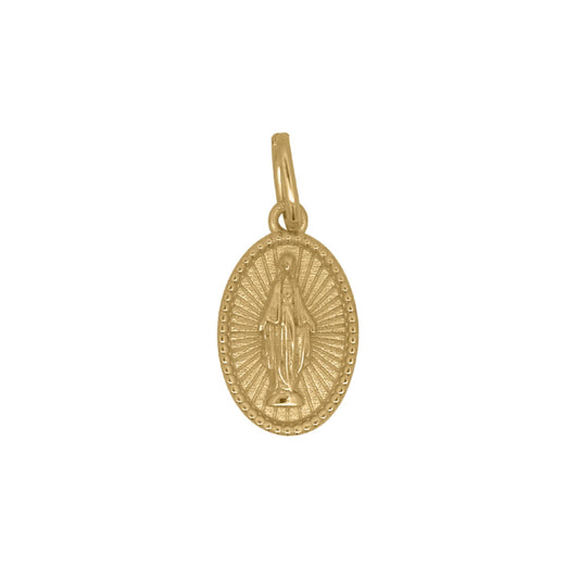 Charm Bar Rue Des Mille argento dorato ovale con Madonna MISURA UNICA