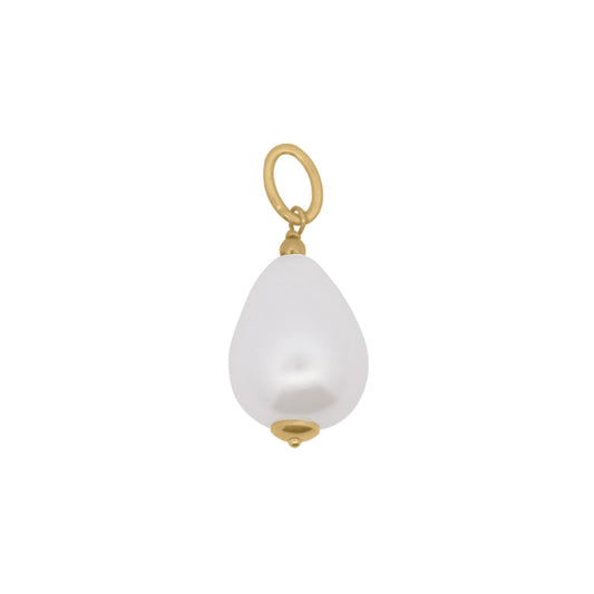 Charm Bar Rue Des Mille in argento dorato con perla grande MISURA UNICA