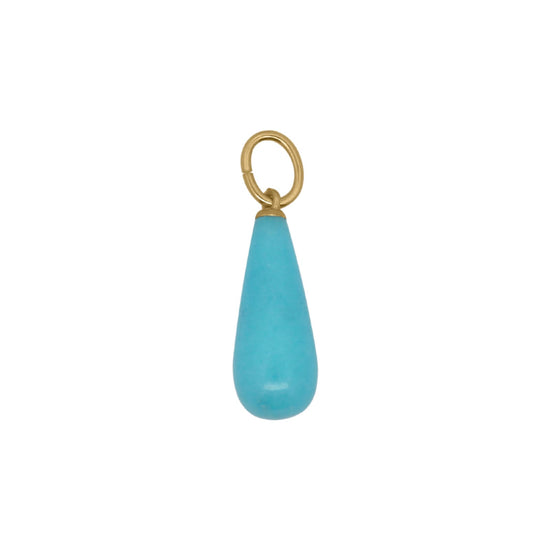 Charm Bar Rue Des Mille in argento dorato con giada azzurra MISURA UNICA