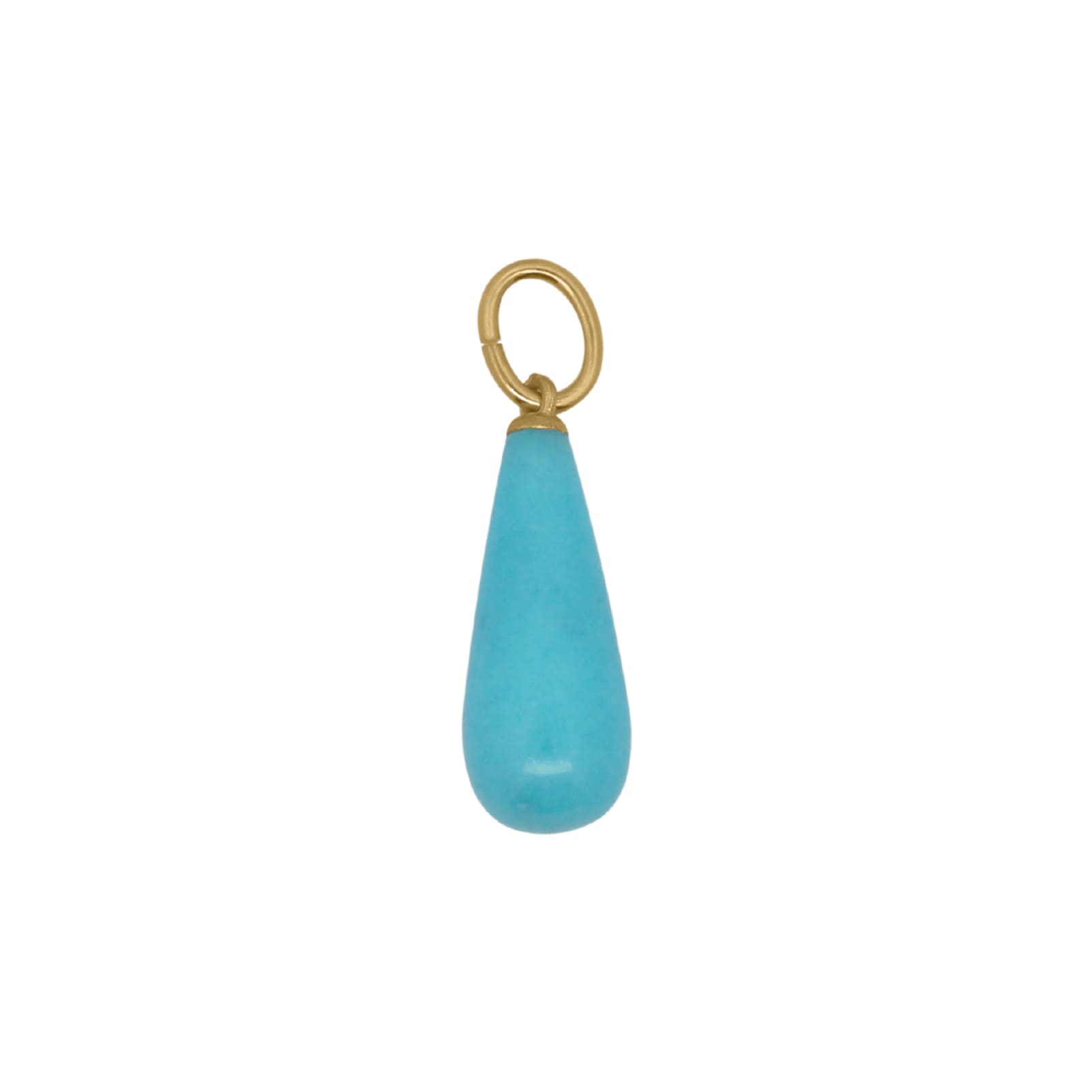 Charm Bar Rue Des Mille in argento dorato con giada azzurra MISURA UNICA
