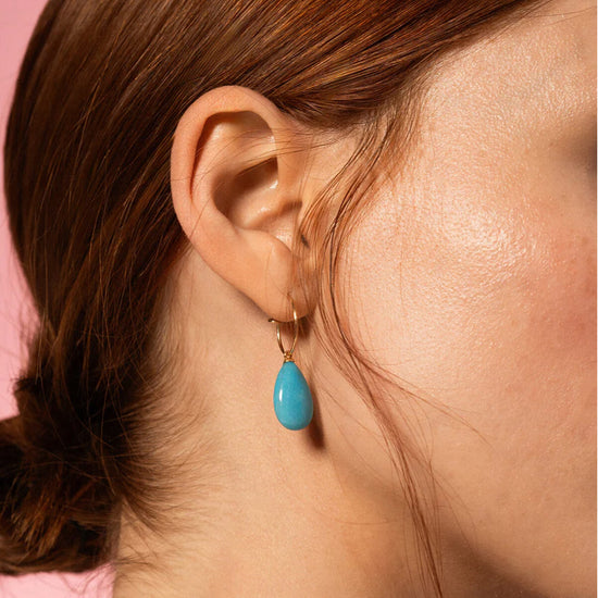 Charm Bar Rue Des Mille in argento dorato con giada azzurra MISURA UNICA