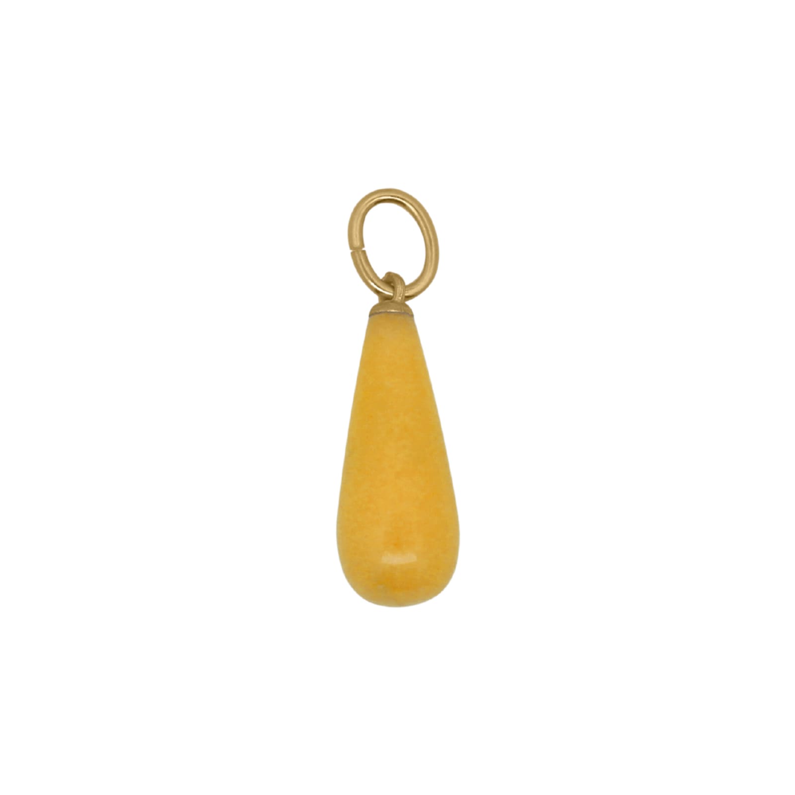 Charm Bar Rue Des Mille in argento dorato con giada gialla MISURA UNICA