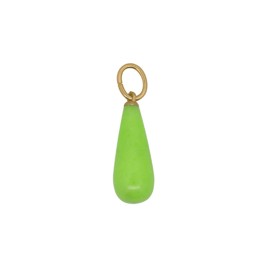 Charm Bar Rue Des Mille in argento dorato con giada verde MISURA UNICA