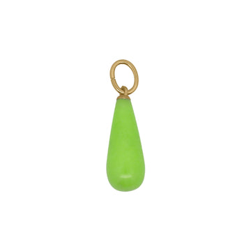 Charm Bar Rue Des Mille in argento dorato con giada verde MISURA UNICA