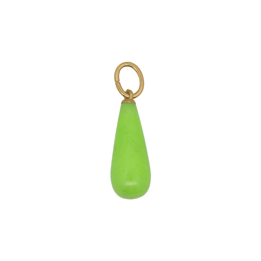 Charm Bar Rue Des Mille in argento dorato con giada verde MISURA UNICA