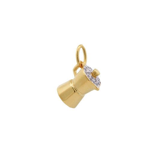 Charm Bar Rue Des Mille argento dorato a moka con zirconi MISURA UNICA