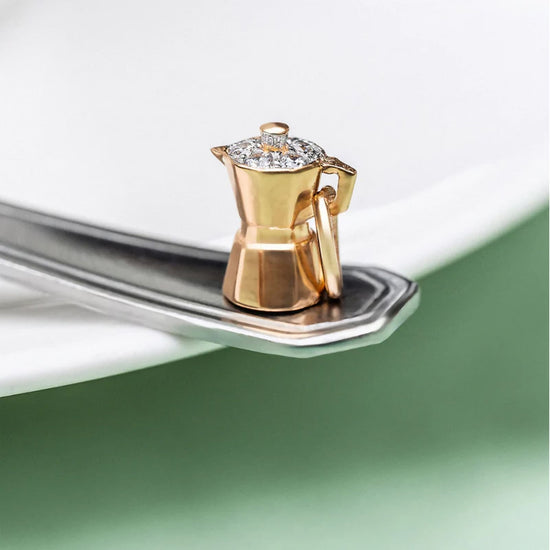 Charm Bar Rue Des Mille argento dorato a moka con zirconi MISURA UNICA