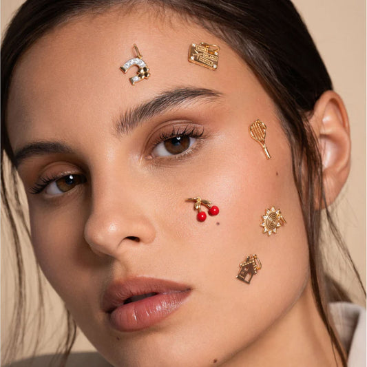 Charm Bar Rue Des Mille racchetta tennis in argento dorato MISURA UNICA