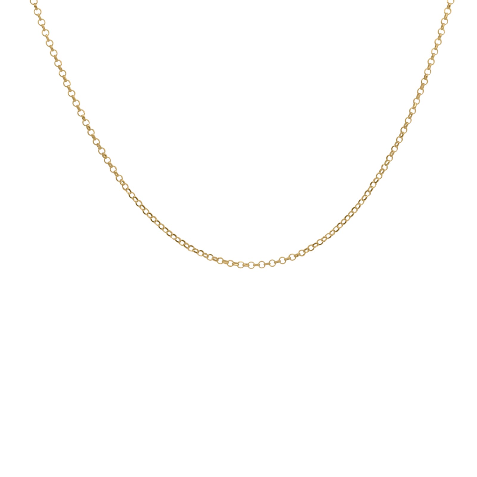 Collana Rue Des Mille argento dorato catena rolò semplice MISURA UNICA