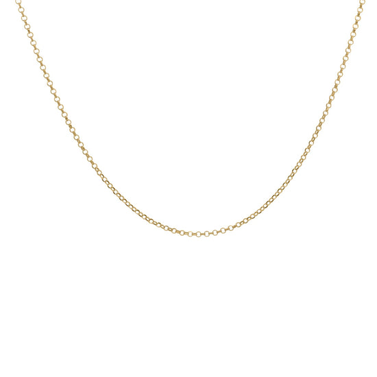 Collana lunga Rue Des Mille argento dorato con catena rolò MISURA UNICA