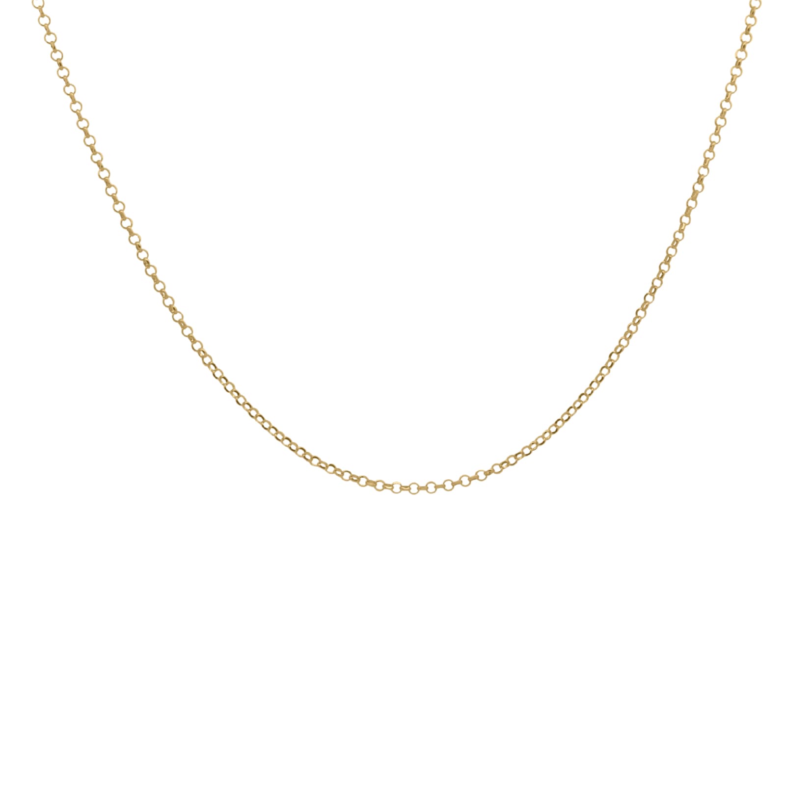 Collana lunga Rue Des Mille argento dorato con catena rolò MISURA UNICA