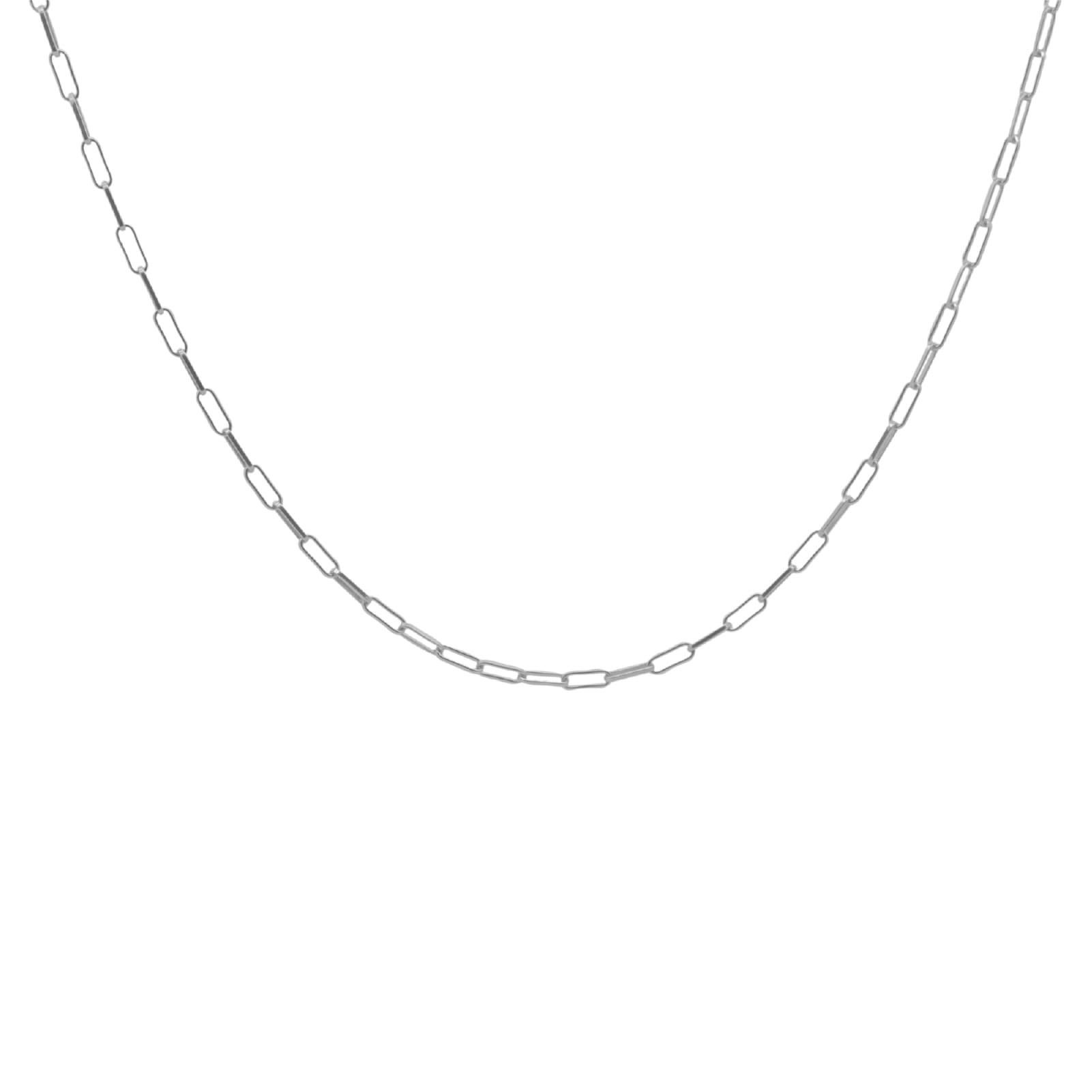 Collana girocollo Rue Des Mille maglia allungata in argento MISURA UNICA
