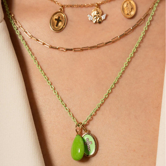 Collana Rue Des Mille argento dorato con maglie allungate MISURA UNICA