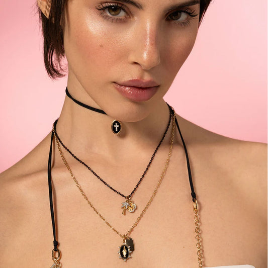 Collana Rue Des Mille argento oro maglie diverse dimensioni MISURA UNICA