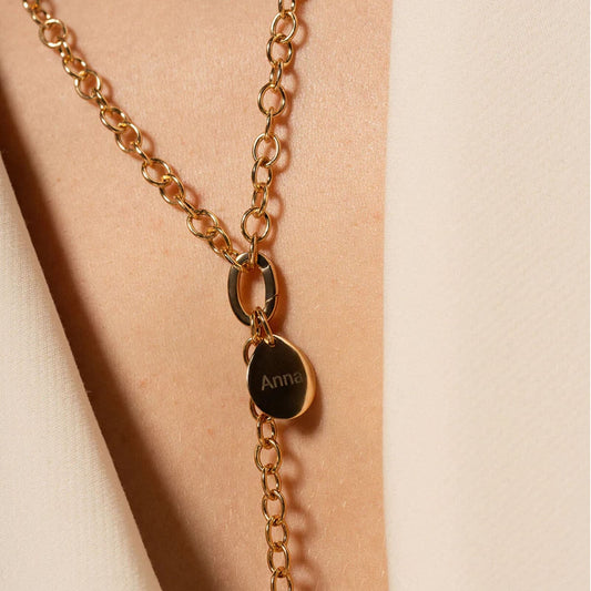 Collana Rue Des Mille argento dorato con chiusura piccola MISURA UNICA