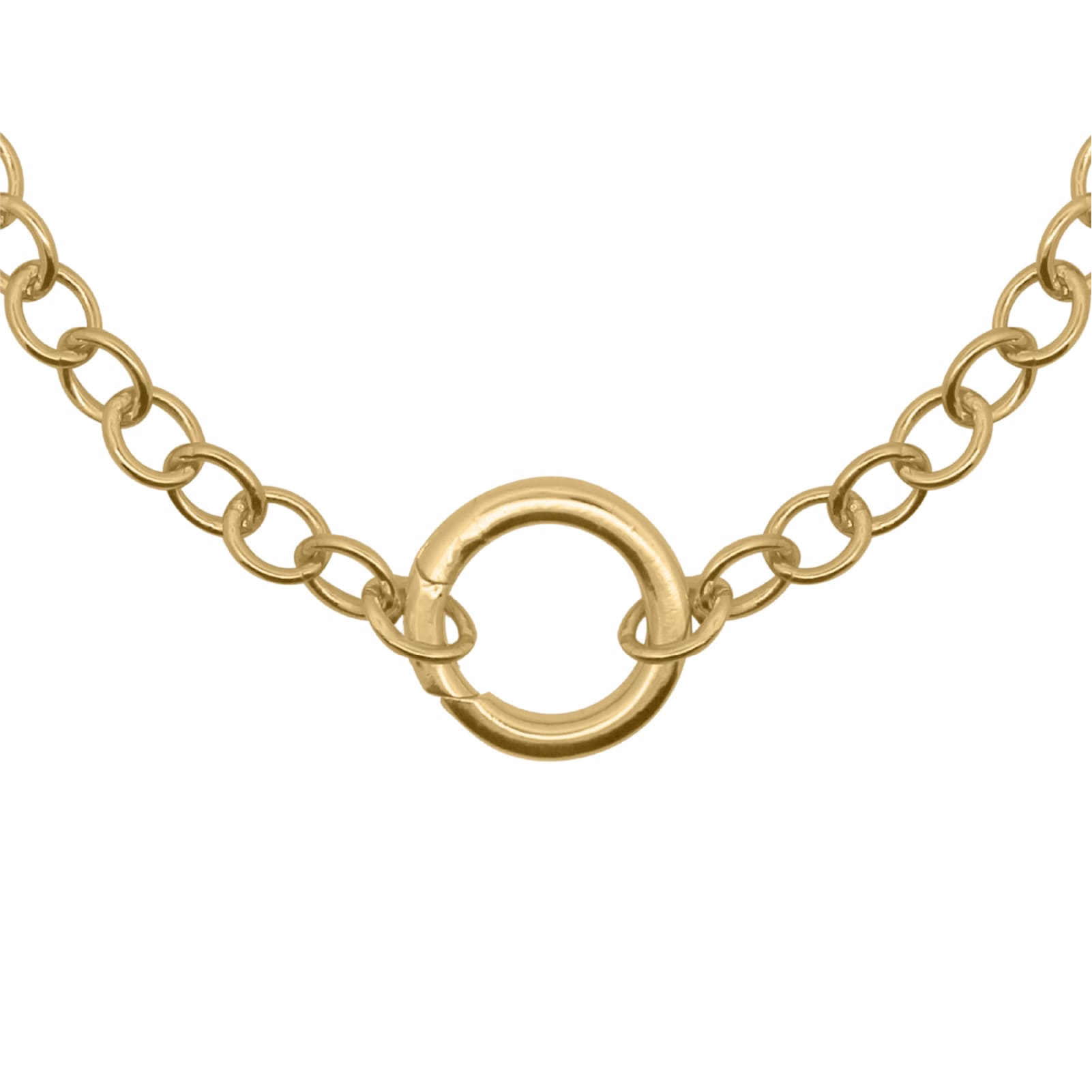 Collana Rue Des Mille argento dorato con chiusura grande MISURA UNICA