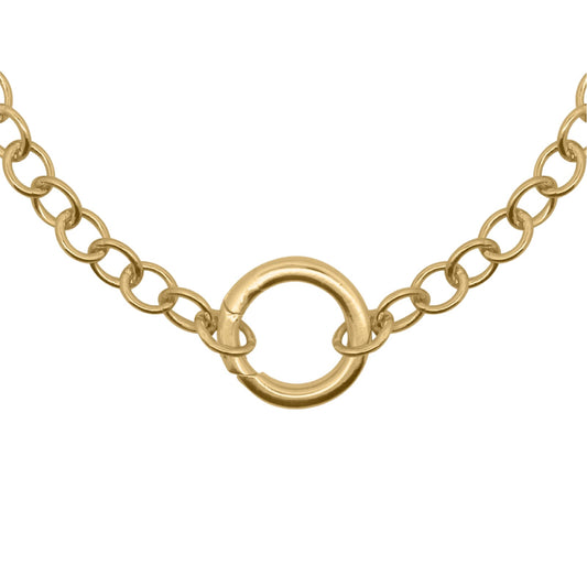 Collana Rue Des Mille argento dorato con chiusura grande MISURA UNICA