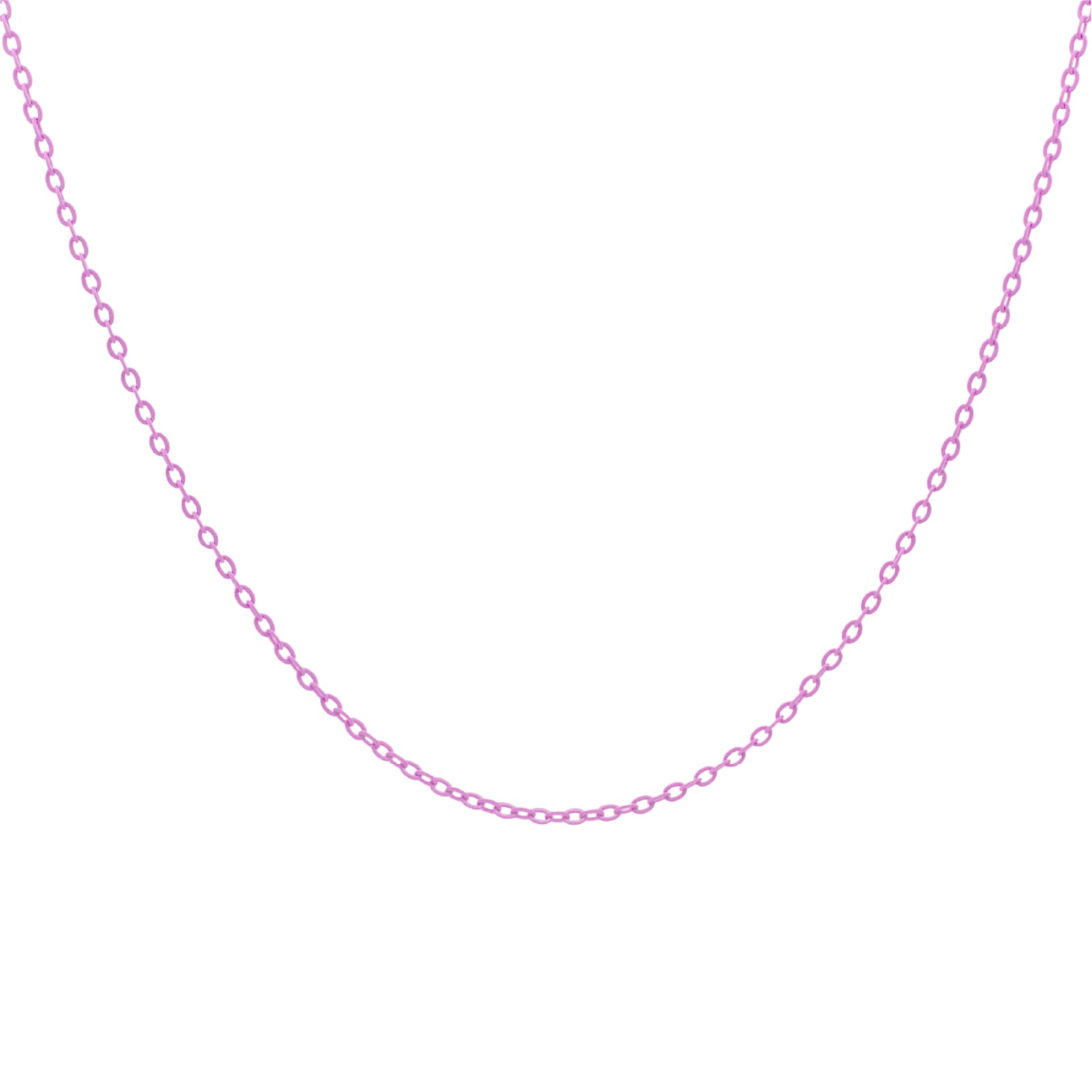 Collana girocollo Rue Des Mille argento smaltata colore rosa MISURA UNICA