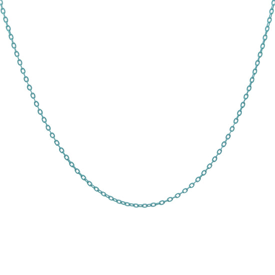 Collana Rue Des Mille argento smaltata di colore turchese MISURA UNICA