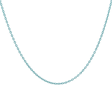 Collana Rue Des Mille argento smaltata di colore turchese MISURA UNICA