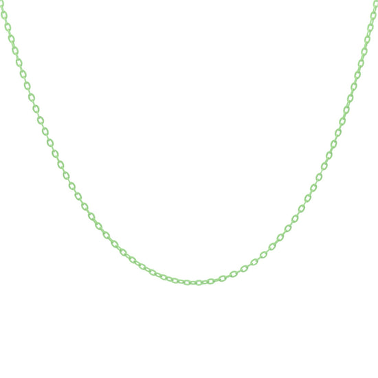 Collana Rue Des Mille argento smaltata di colore verde menta MISURA UNICA