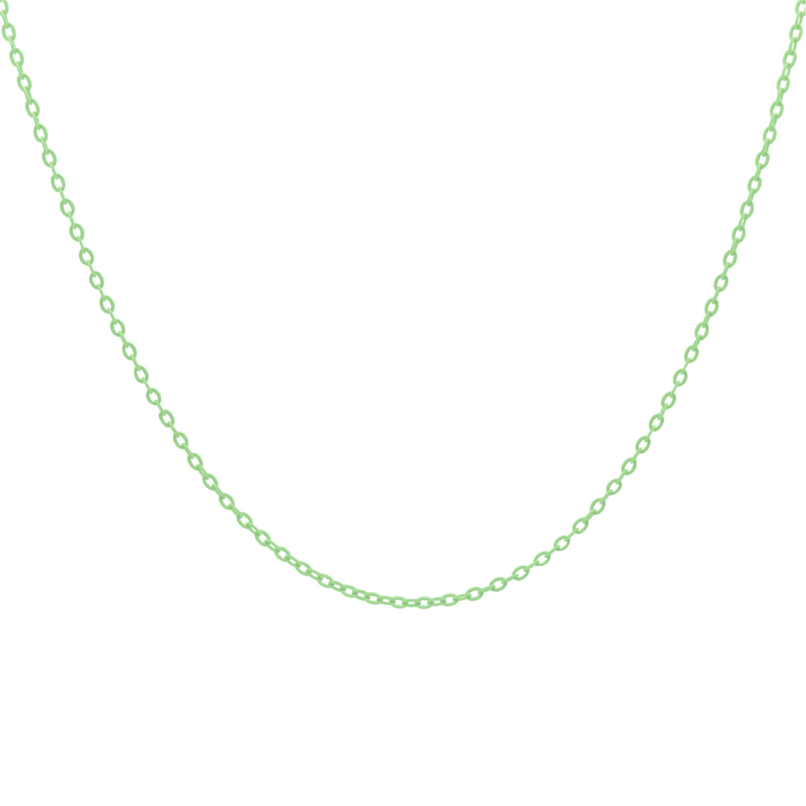 Collana Rue Des Mille argento smaltata di colore verde menta MISURA UNICA